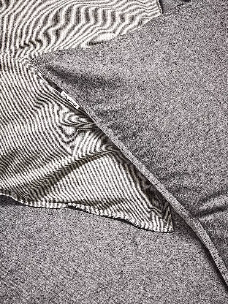 MARC O'POLO HOME | Flanell Bettwäsche EILIF 70x90cm/140x200cm Obsidian Grey | hellgrau