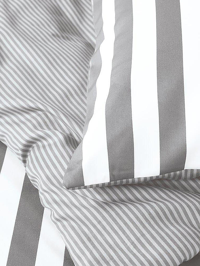 MARC O'POLO HOME | Satin-Bettwäsche "Classic Stripe" 70x90cm/140x200cm  | grau