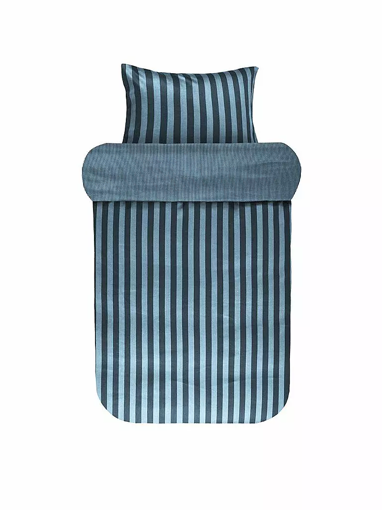 MARC O'POLO HOME | Satin-Bettwäsche Classic Stripe 70x90cm/140x200cm  | blau