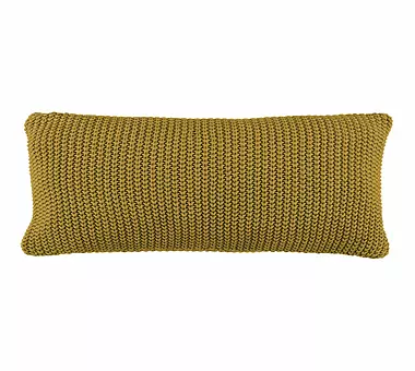 MARC O'POLO HOME Zierkissen Nordic Knit 30x60cm (Oil Yellow)