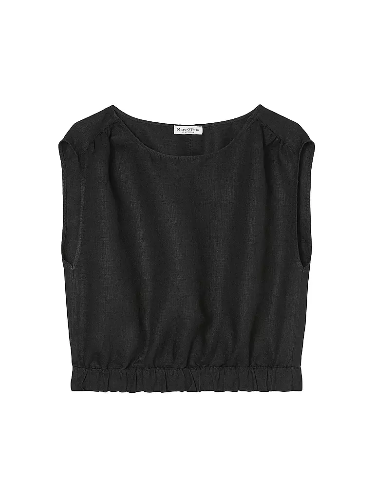 MARC O'POLO | Bluse Cropped Fit | schwarz