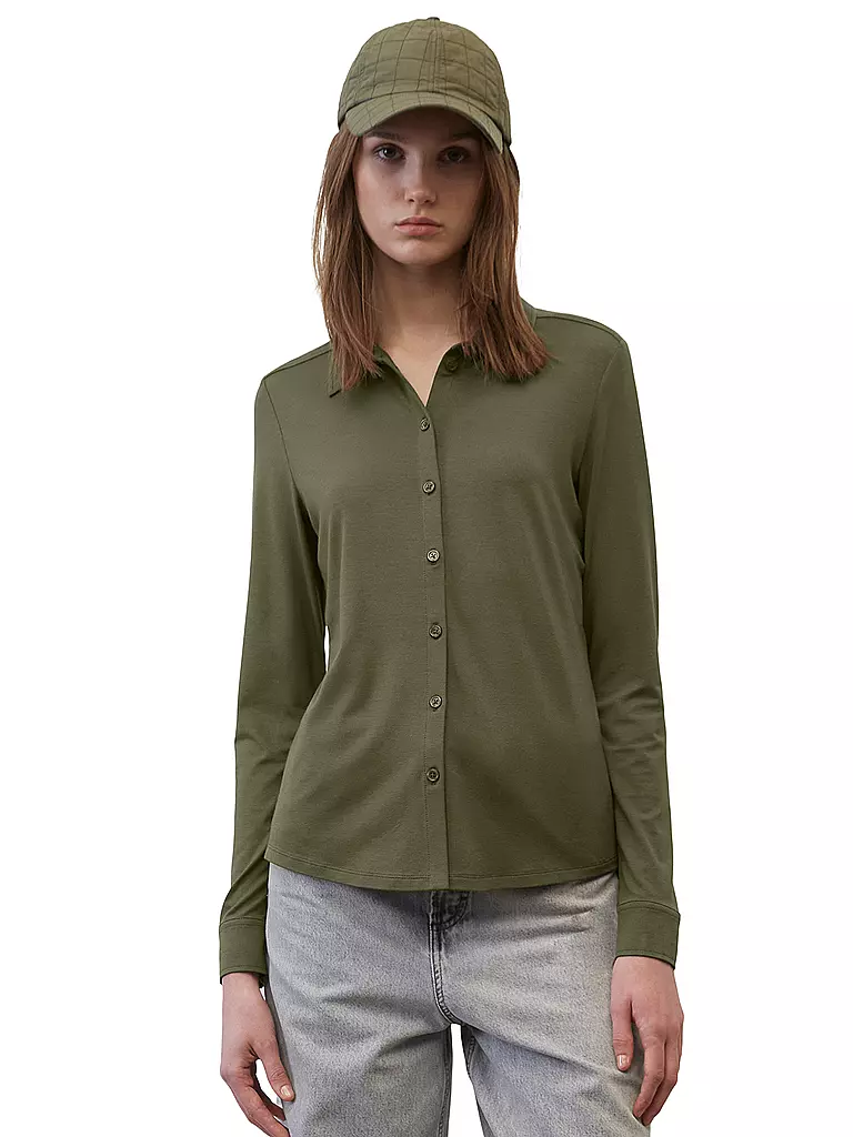 MARC O'POLO | Jerseybluse | olive