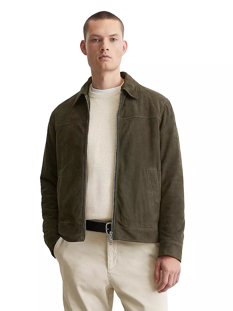 MARC O'POLO | Lederjacke | blau