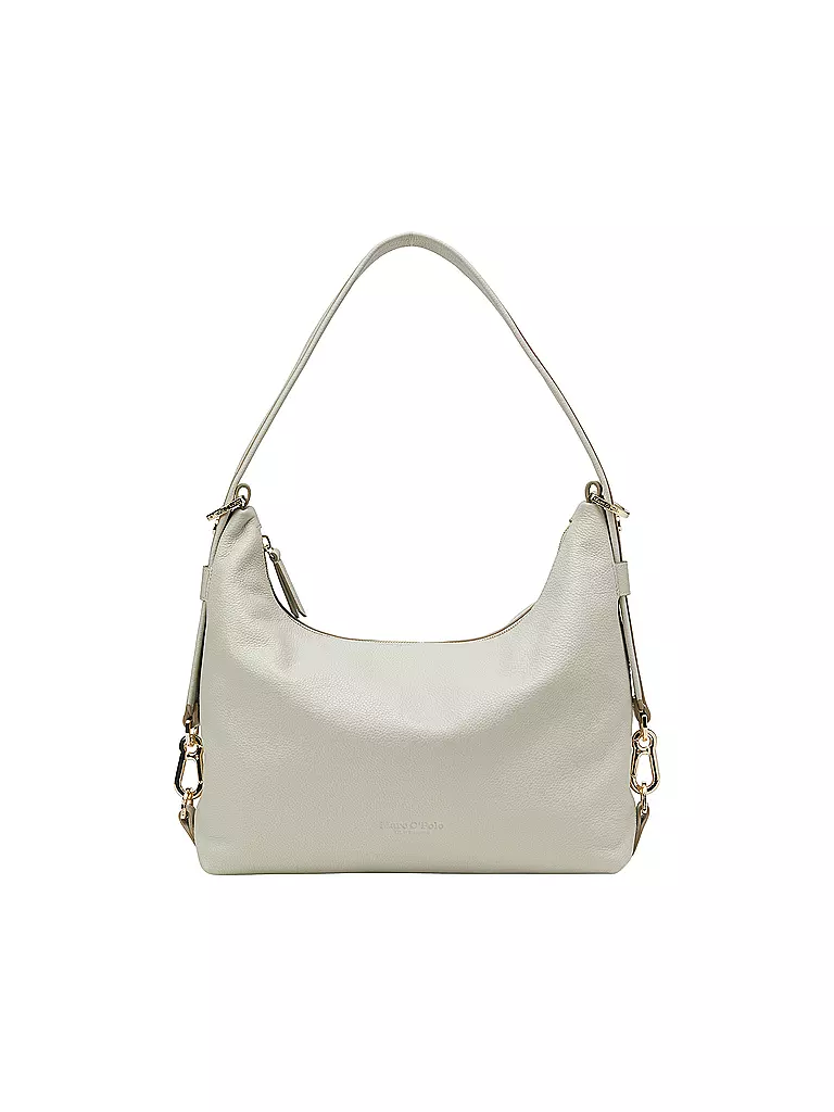 MARC O'POLO | Ledertasche - Hobo Bag Small | grau