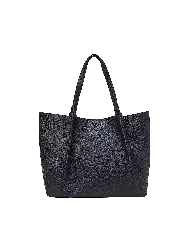 MARC O'POLO | Ledertasche - Shopper Medium | dunkelblau