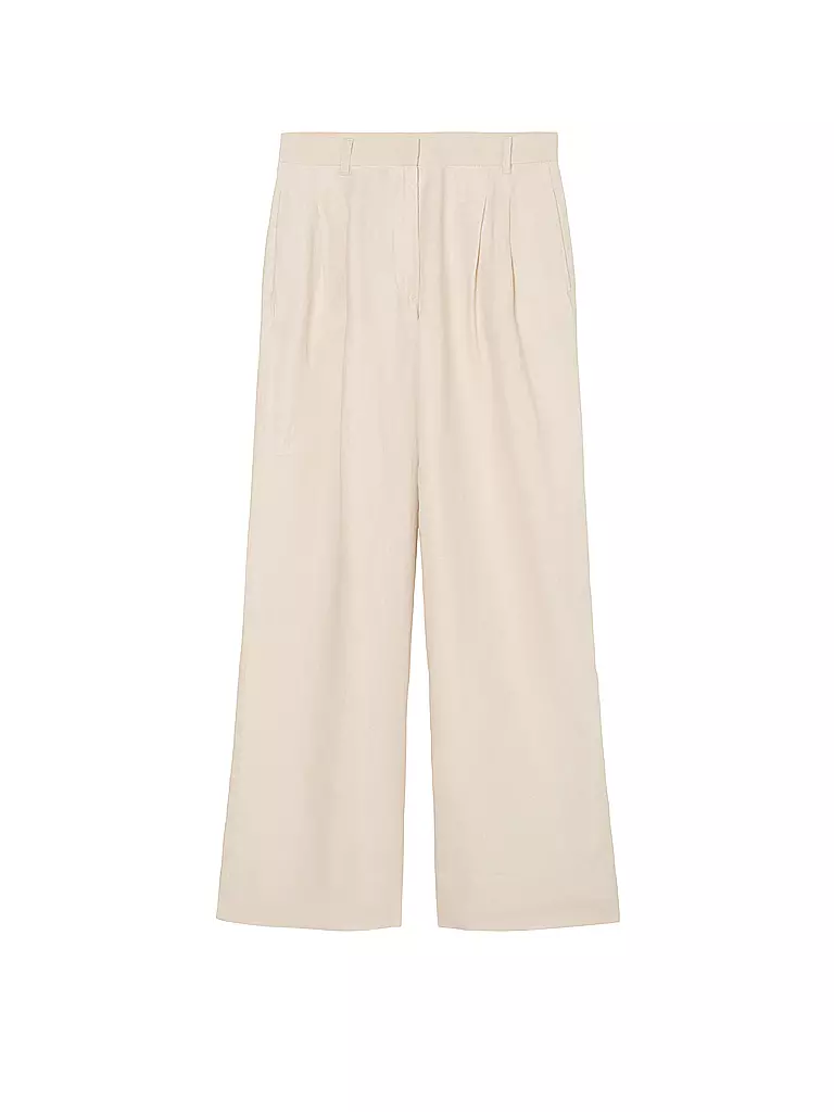 MARC O'POLO | Leinen Marlenehose  | beige