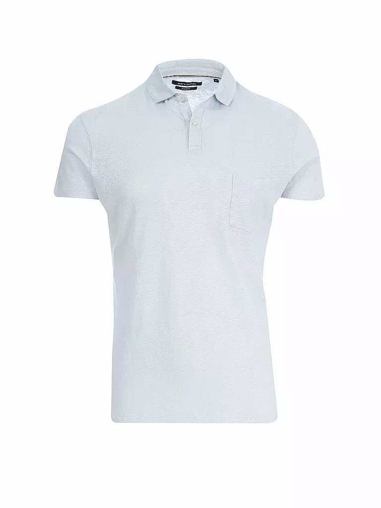 MARC O'POLO | Leinen Poloshirt  | blau