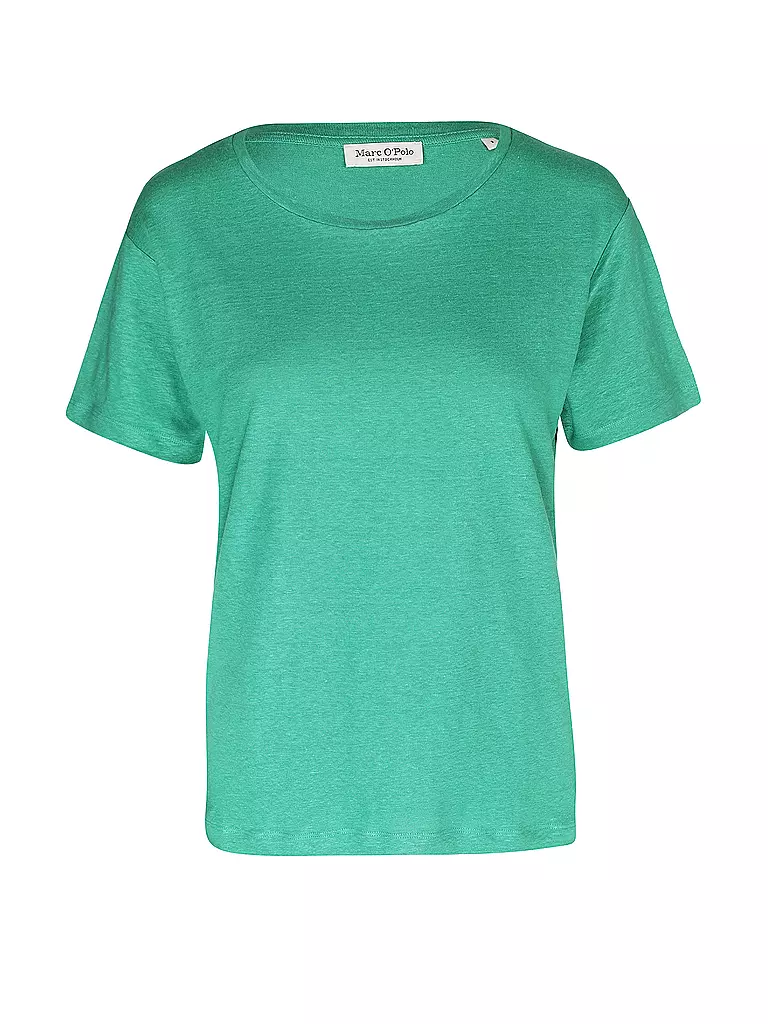 MARC O'POLO | Leinen T-Shirt | grün