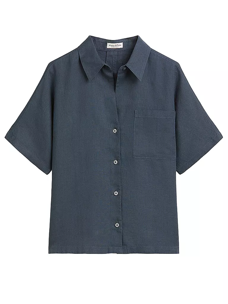 MARC O'POLO | Leinenbluse | dunkelblau