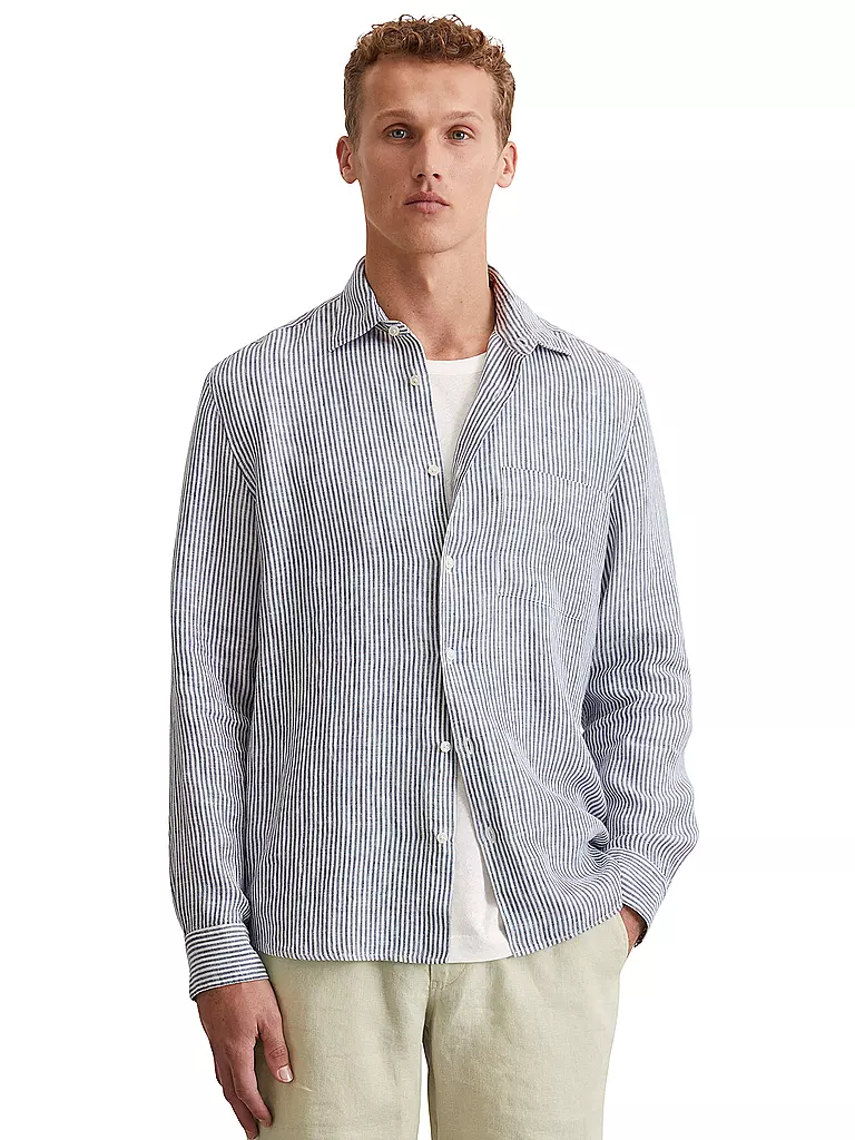 MARC O'POLO | Leinenhemd Regular Fit  | blau