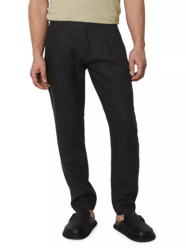 MARC O'POLO | Leinenhose OSBY | schwarz