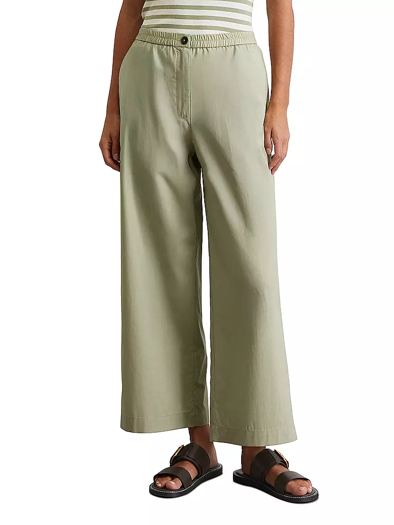 MARC O'POLO | Marlenehose WOVEN PANTS | hellgrün