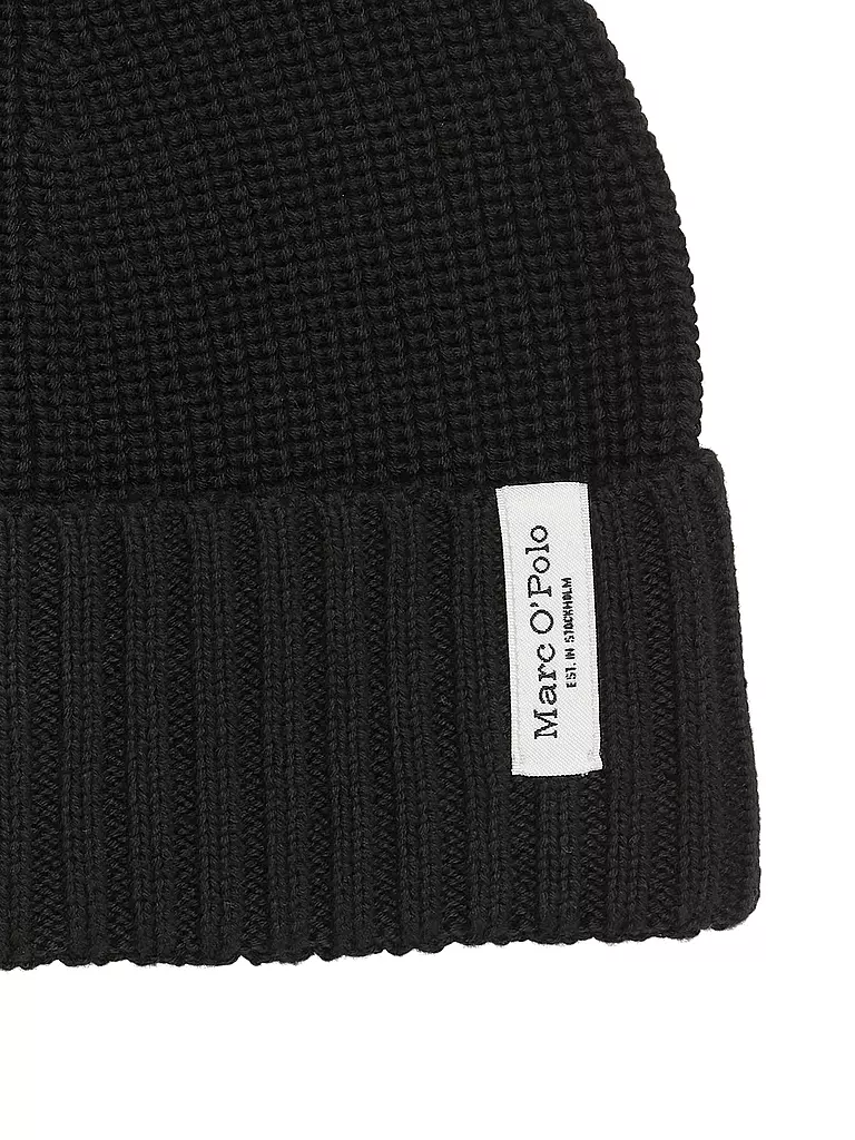 MARC O'POLO | Set 2-teilig Haube und Schal black | schwarz