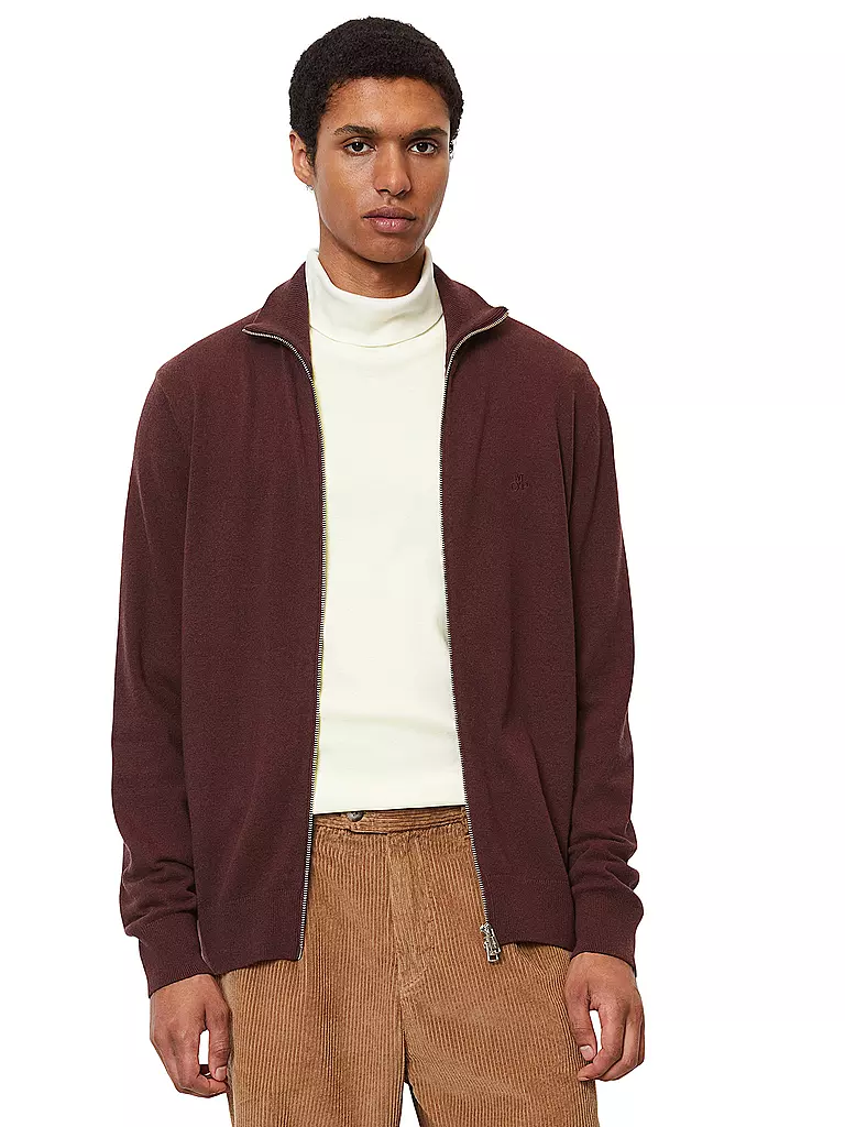 MARC O'POLO | Strickjacke | dunkelrot