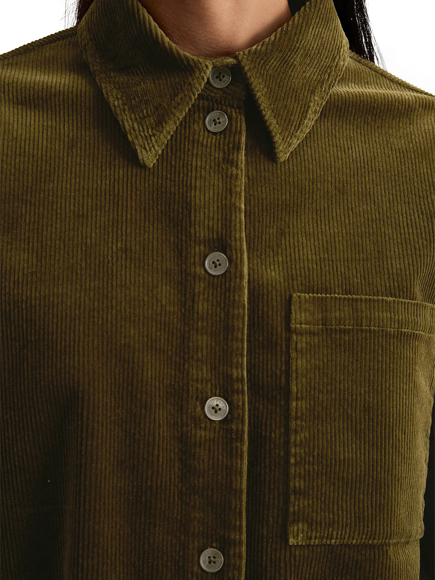 MARC O'POLO DENIM | Cordbluse  | braun