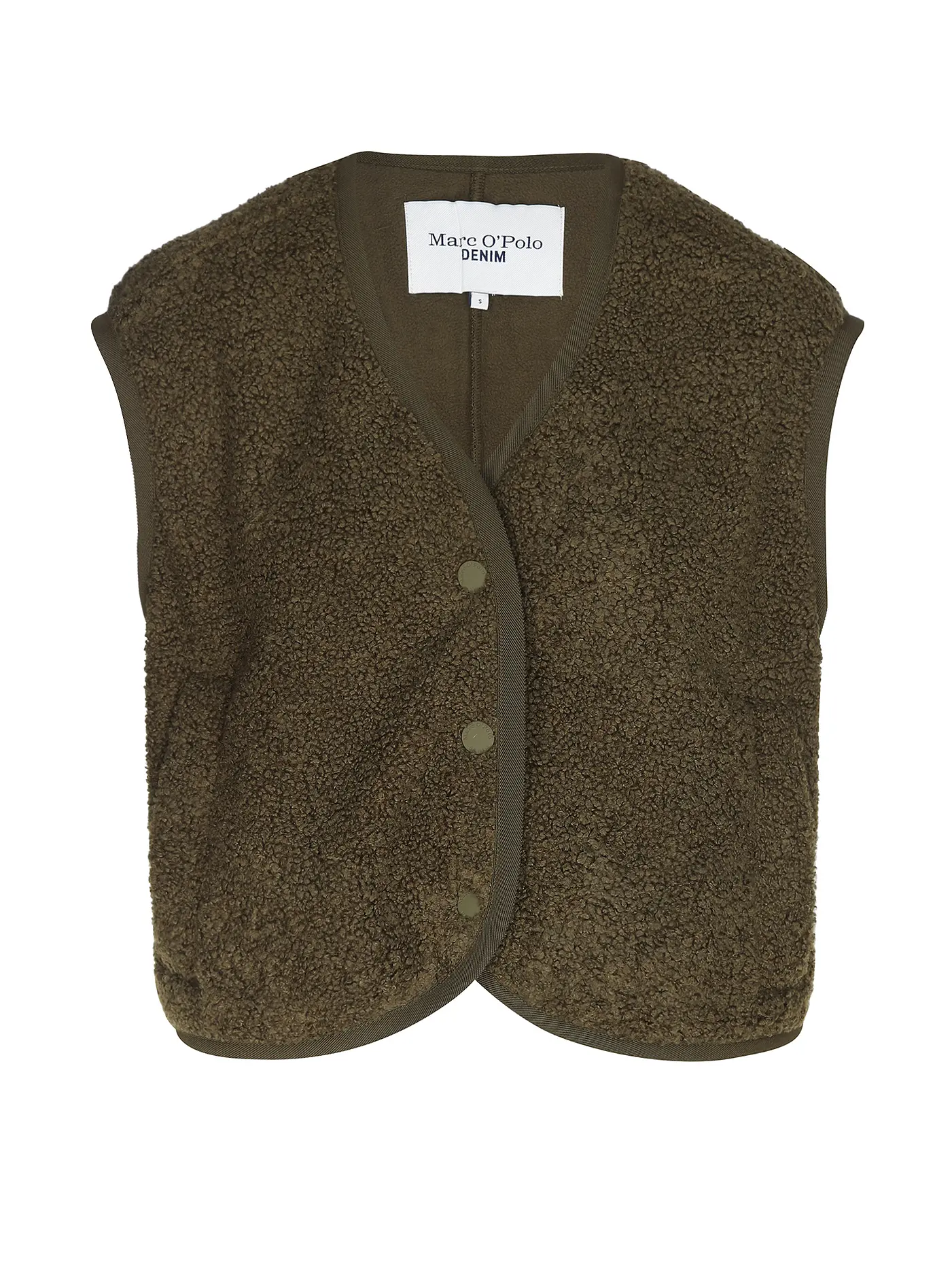 MARC O'POLO DENIM | Gilet in Felloptik  | olive