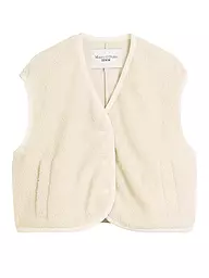 MARC O'POLO DENIM | Gilet in Felloptik  | creme