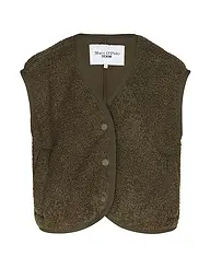 MARC O'POLO DENIM | Gilet in Felloptik  | olive