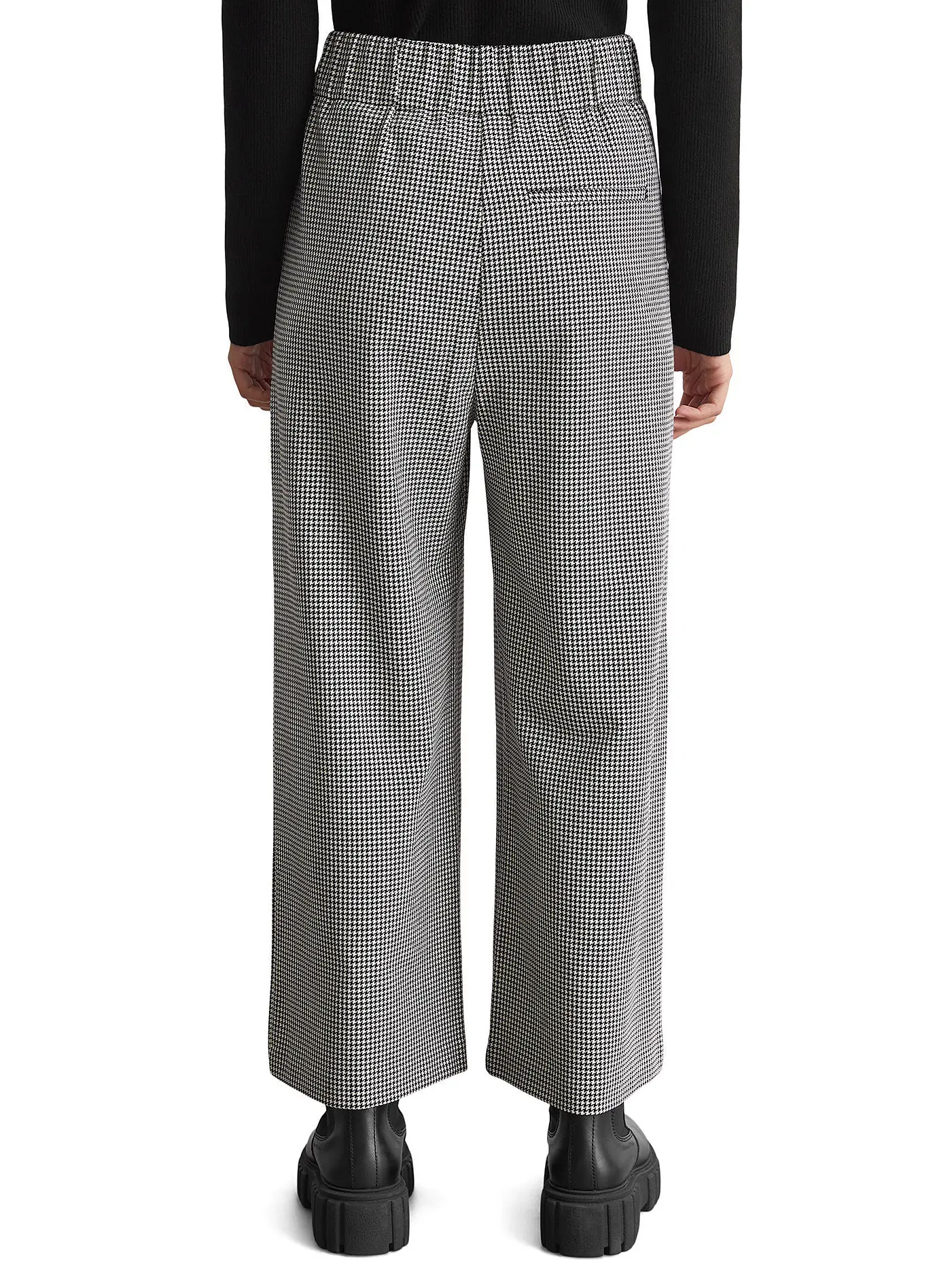 MARC O'POLO DENIM | Hose Wide Leg  | schwarz