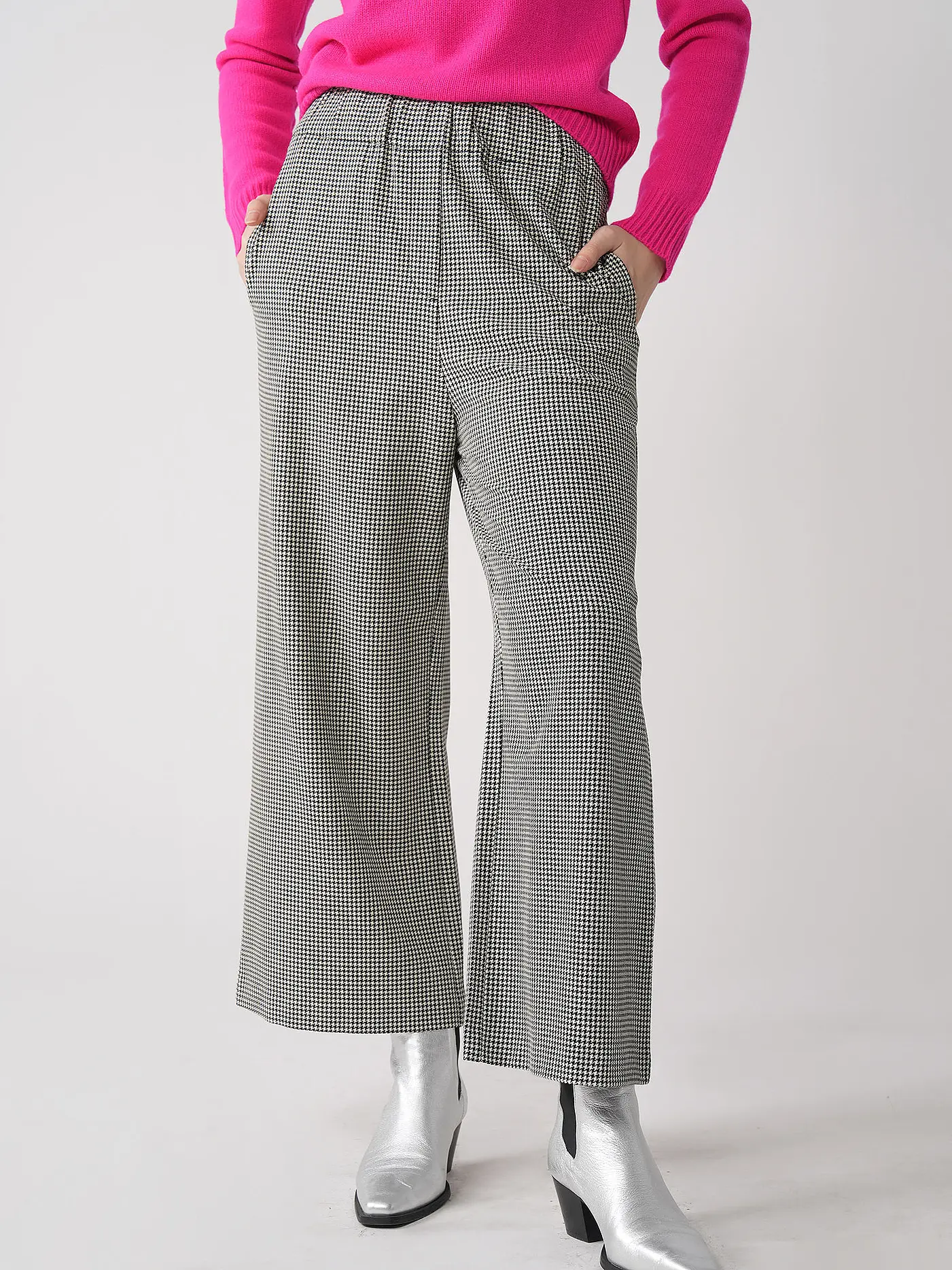 MARC O'POLO DENIM | Hose Wide Leg  | schwarz