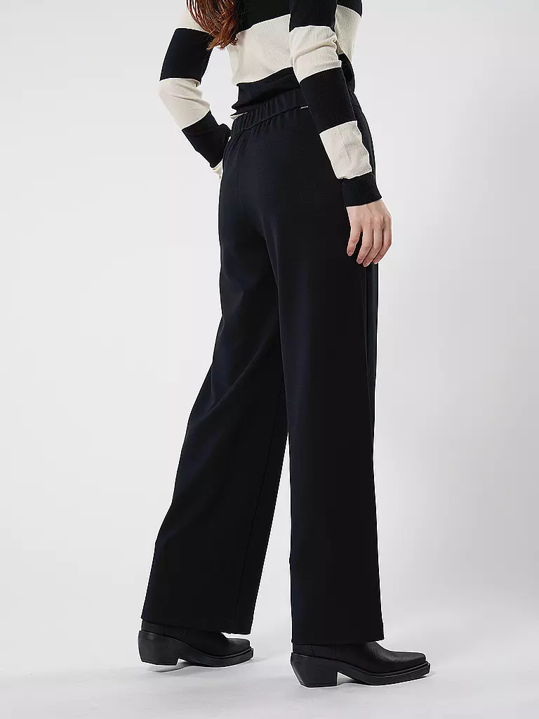 MARC O'POLO DENIM | Hose Wide Leg | Schwarz