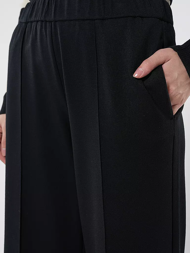 MARC O'POLO DENIM | Hose Wide Leg | Schwarz