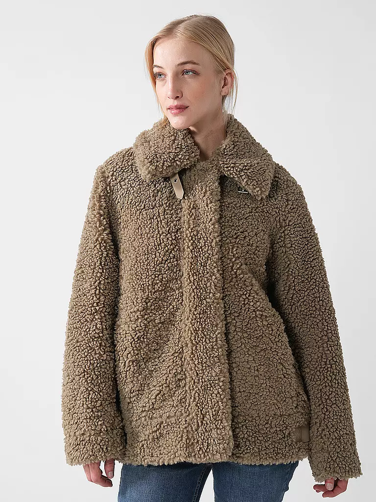 MARC O'POLO DENIM | Jacke in Felloptik  | braun