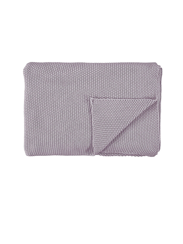 MARC O'POLO HOME Tagesdecke - Plaid Nordic Knit 130x170cm Lavender Mist rosa