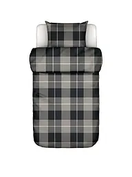 MARC O'POLO HOME | Flanell Bettwäsche ALVAR 70x90cm/140x200cm New Black | schwarz