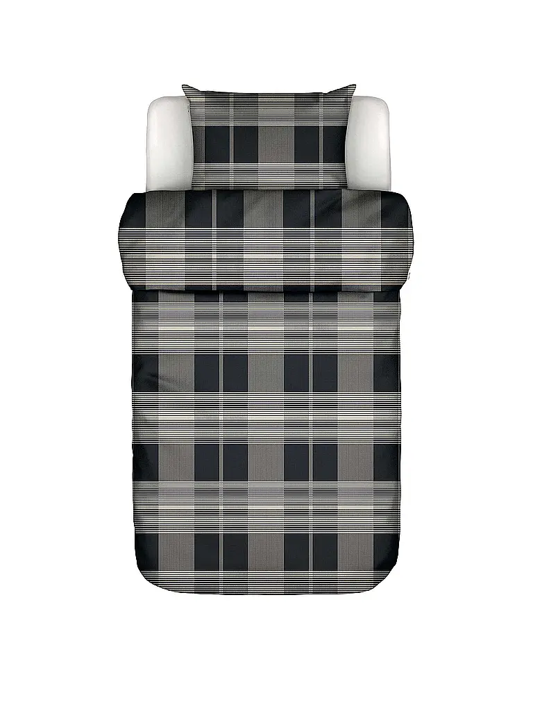 MARC O'POLO HOME | Flanell Bettwäsche ALVAR 70x90cm/140x200cm New Black | schwarz