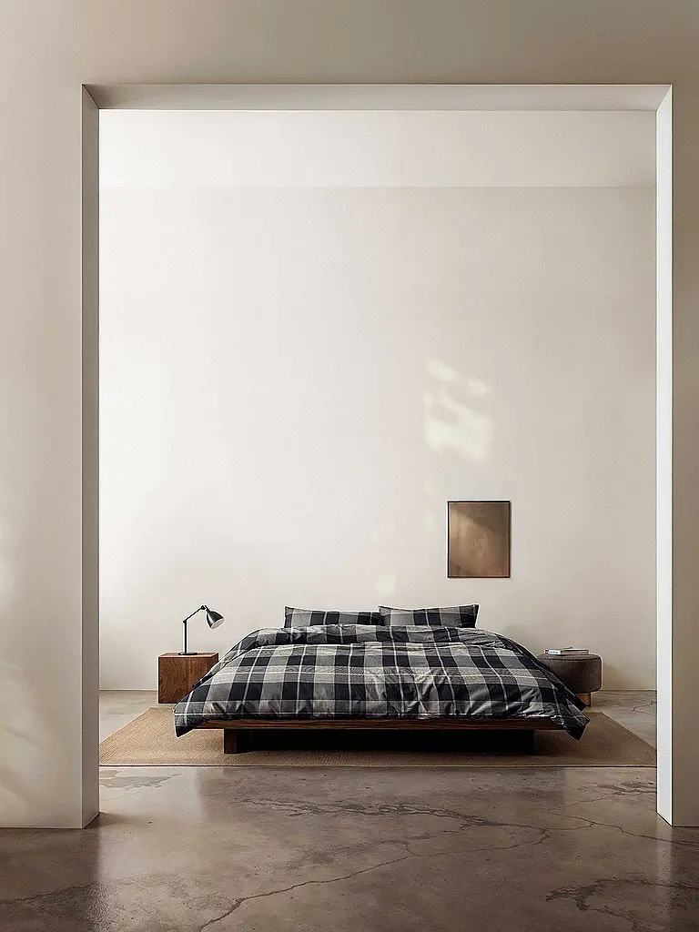 MARC O'POLO HOME | Flanell Bettwäsche ALVAR 70x90cm/140x200cm New Black | schwarz