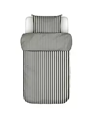 MARC O'POLO HOME | Satin Bettwäsche CLASSIC STRIPE 70x90cm/140x200cm Navy  | grau