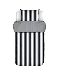 MARC O'POLO HOME | Satin Bettwäsche CLASSIC STRIPE 70x90cm/140x200cm Navy  | dunkelblau