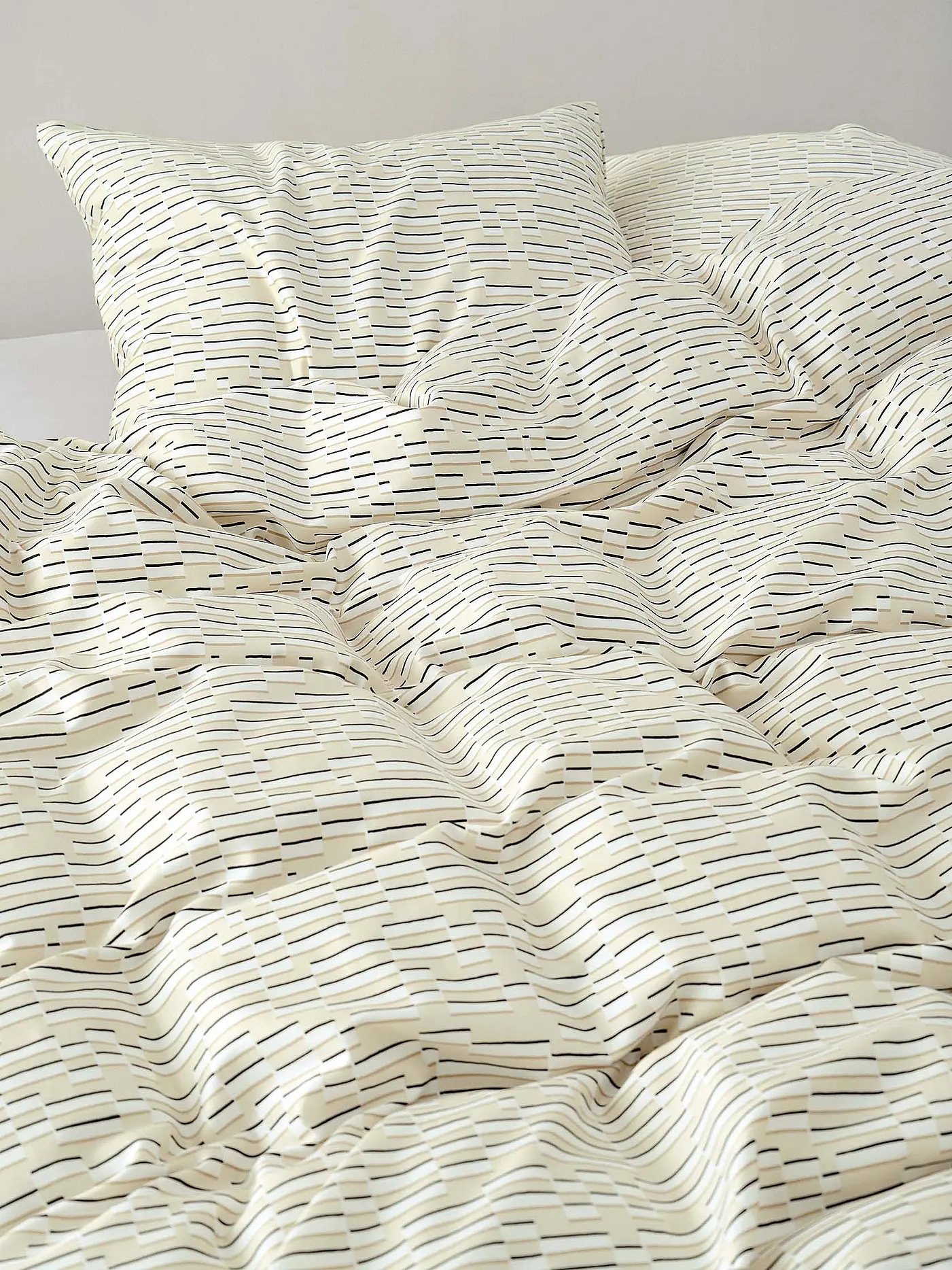 MARC O'POLO HOME | Satin-Bettwäsche HARPA 70x90cm/140x200cm Oatmeal | hellgrau
