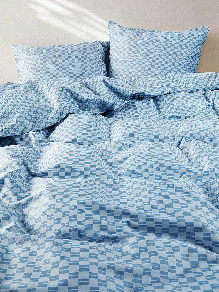 MARC O'POLO HOME | Satin-Bettwäsche SVEA 70x90cm/140x200cm Calm Blue | blau