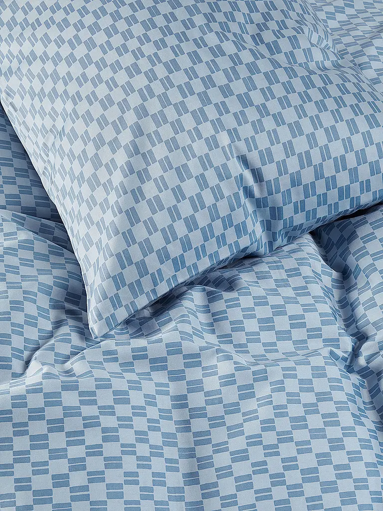 MARC O'POLO HOME | Satin-Bettwäsche SVEA 70x90cm/140x200cm Calm Blue | blau