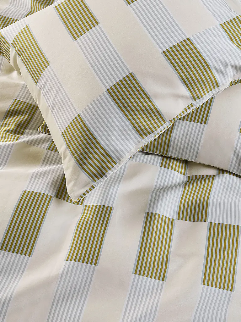 MARC O'POLO HOME | Satin-Bettwäsche SVERRE 70x90cm/140x200cm Bright Pea | olive