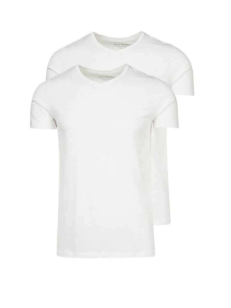 MARC O'POLO T-Shirt 2er-Pkg. weiß | M