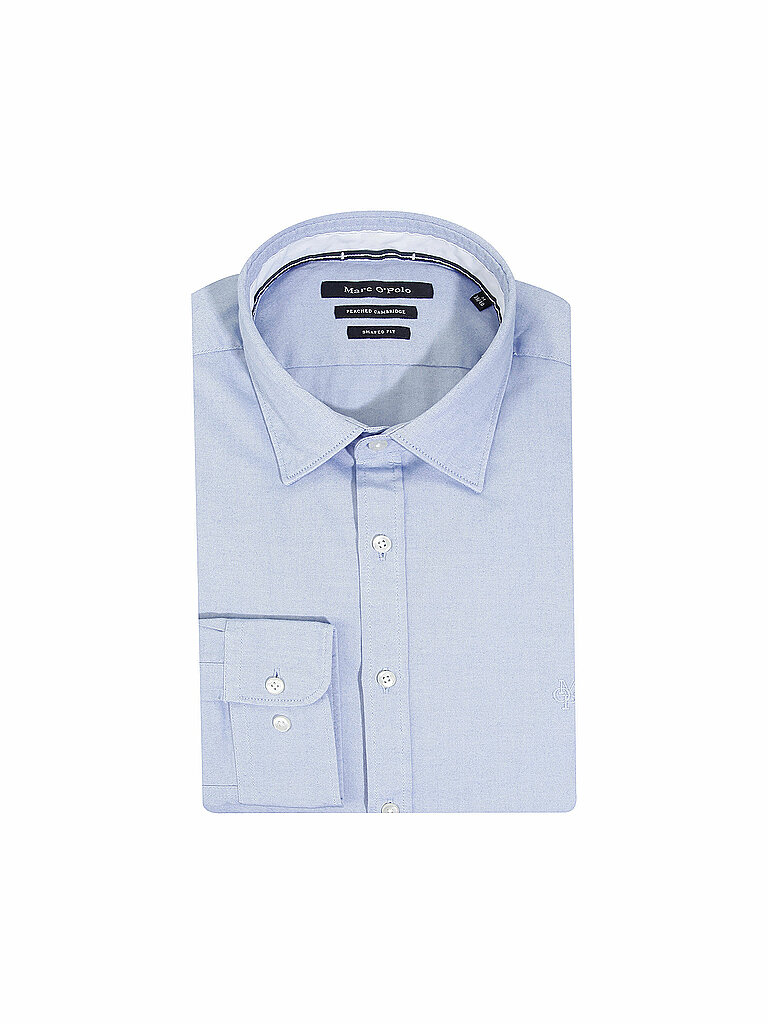 MARC O'POLO Hemd Shaped-Fit blau | L