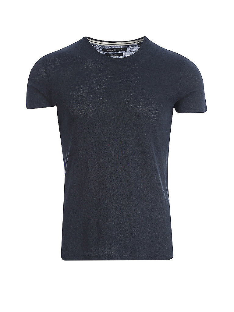 MARC O'POLO Leinen T Shirt  blau | L