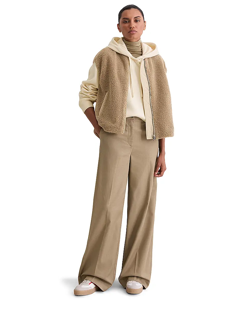 MARC O'POLO | Gilet aus Teddyfell | Braun