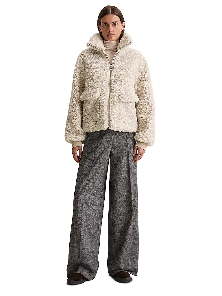 MARC O'POLO | Jacke in Felloptik | creme