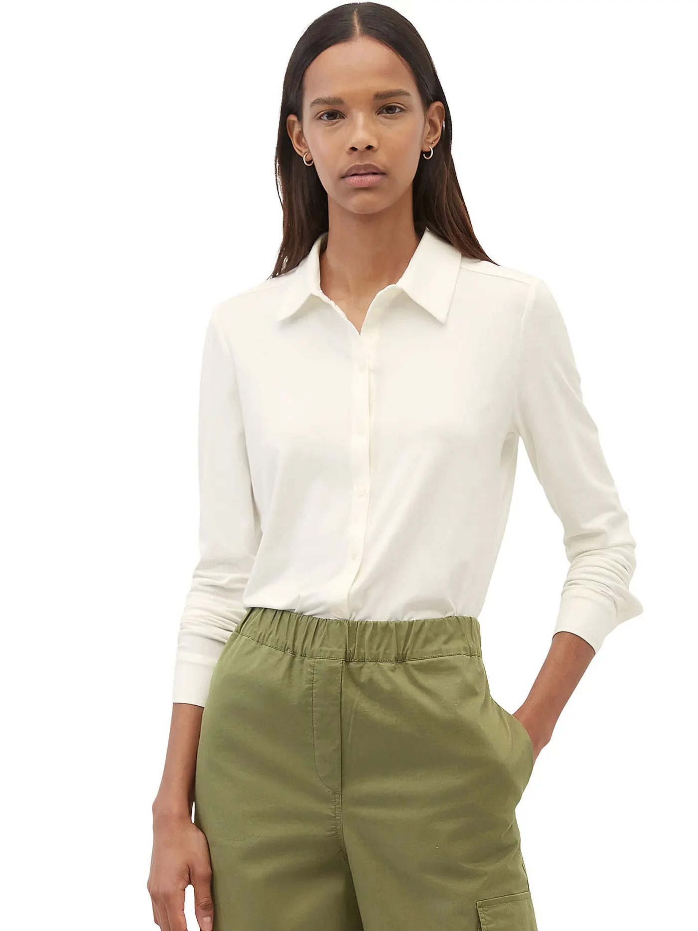 MARC O'POLO | Jerseybluse | creme