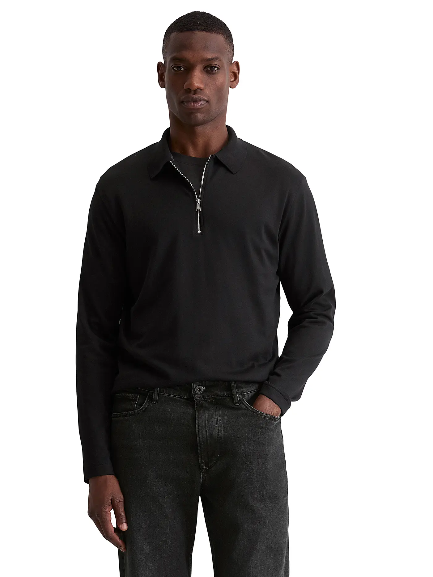 MARC O'POLO | Langarmshirt  | schwarz