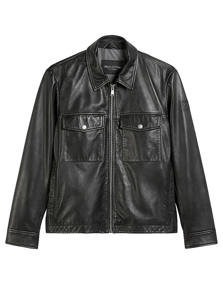 MARC O'POLO | Lederjacke | schwarz