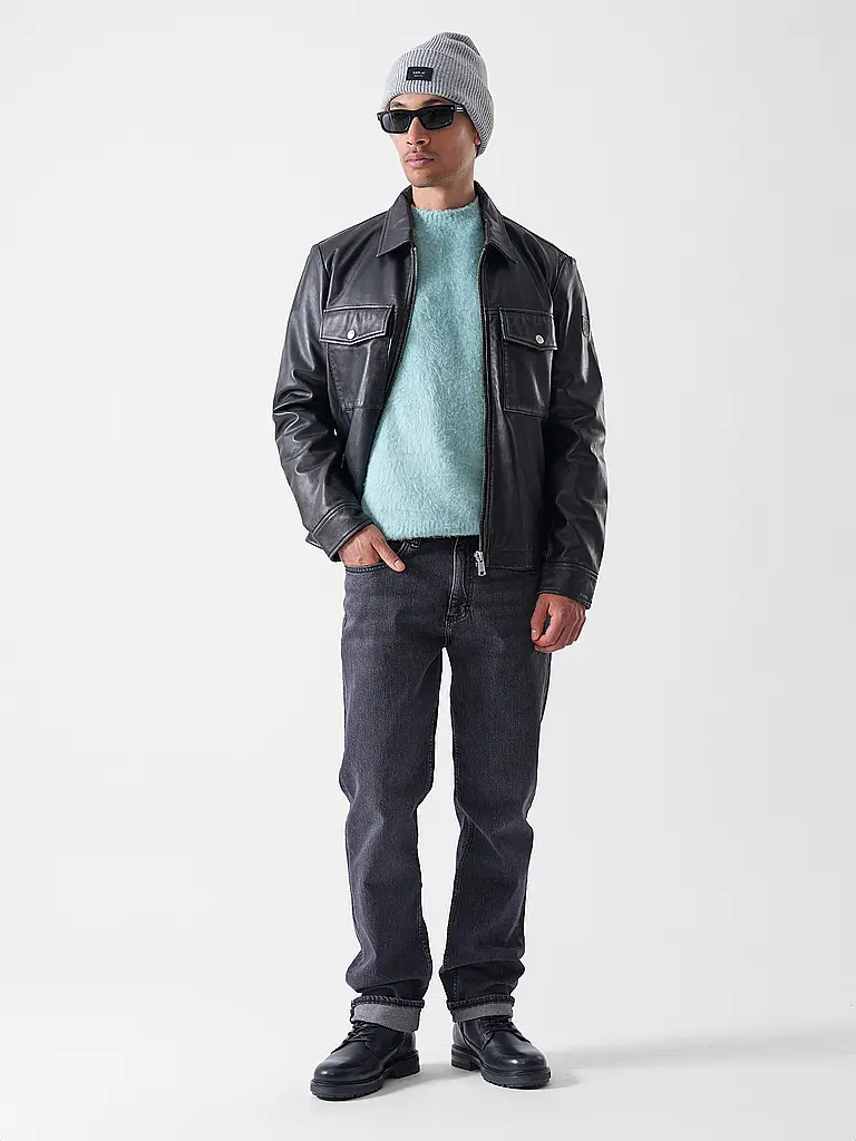 MARC O'POLO | Lederjacke | schwarz