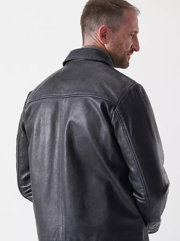 MARC O'POLO | Lederjacke | schwarz