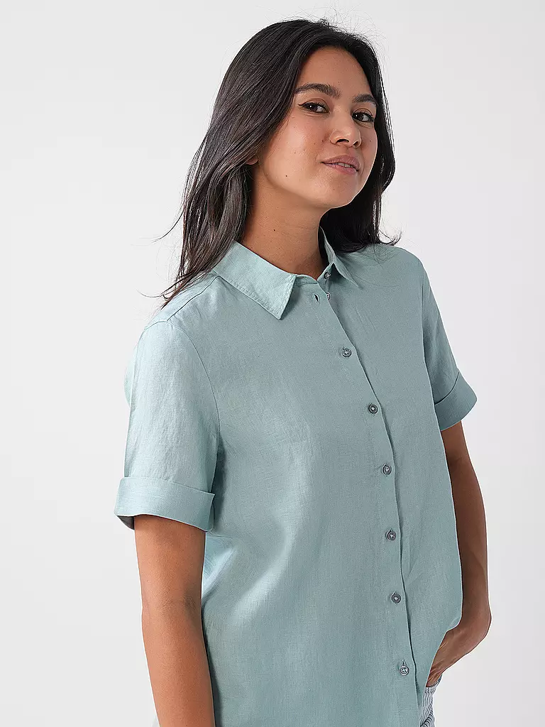 MARC O'POLO | Leinenbluse | hellblau