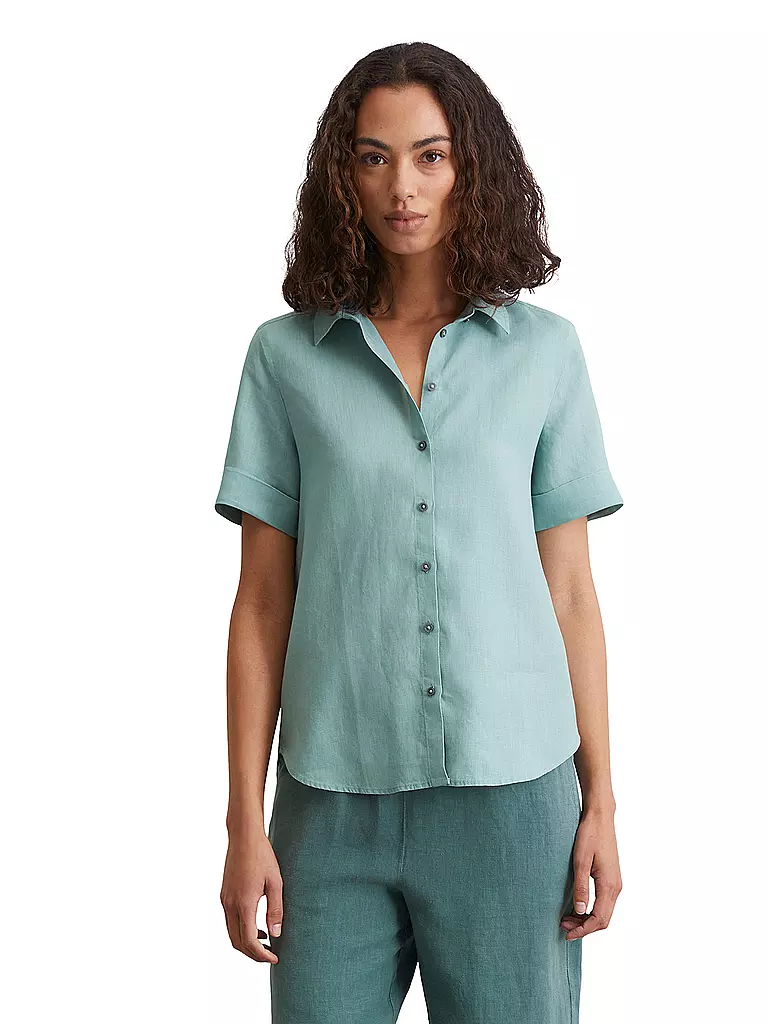 MARC O'POLO | Leinenbluse | hellblau