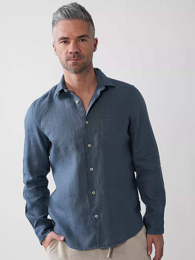 MARC O'POLO | Leinenhemd Regular Fit  | Blau